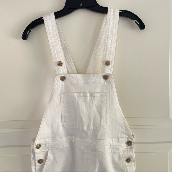 Anthropologie Pilcro & The Letterpress White Denim Overalls Size 27 26732 - Picture 8 of 16